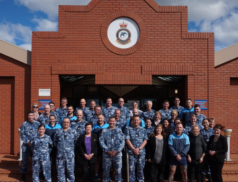 VGround Academy RAAF Base Wagga staff at HQ